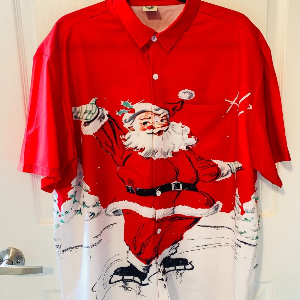 Men's Christmas Shirt, Size L, EUC